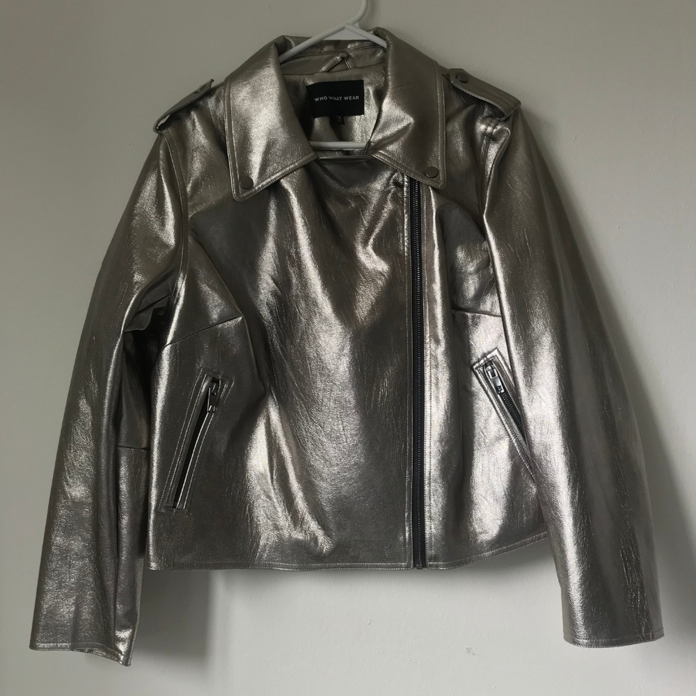 Target| Who What Wear Metallic Moto Jacket